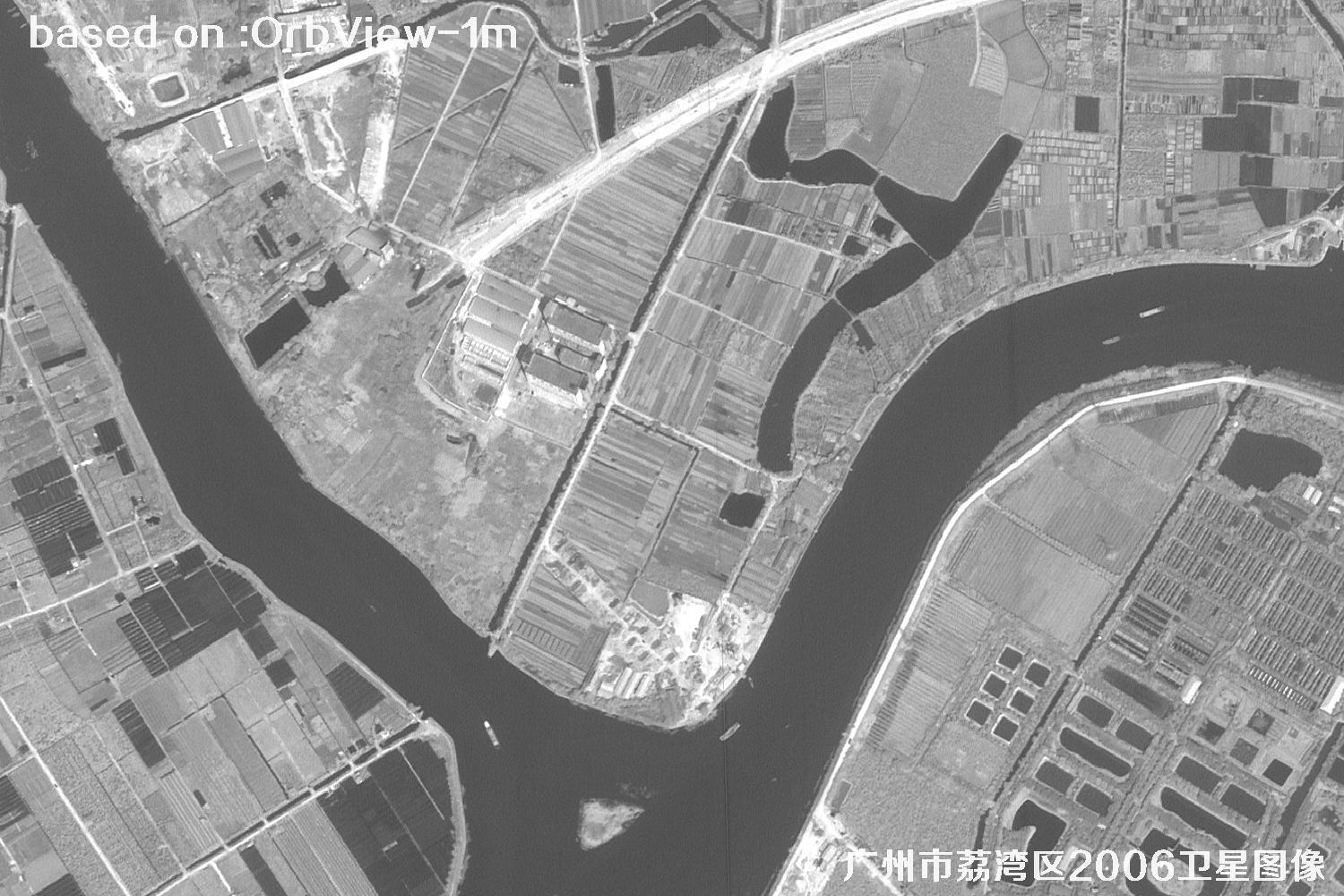2006 OrbView Satellite Imagery of Liwan District, Guangzhou at 1-Meter Resolution