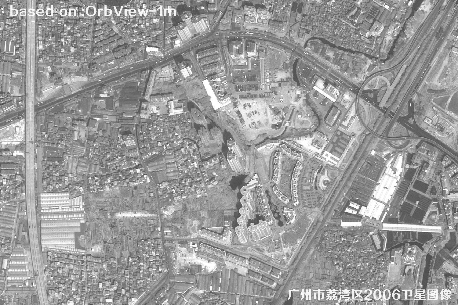 2006 OrbView Satellite Imagery of Liwan District, Guangzhou at 1-Meter Resolution