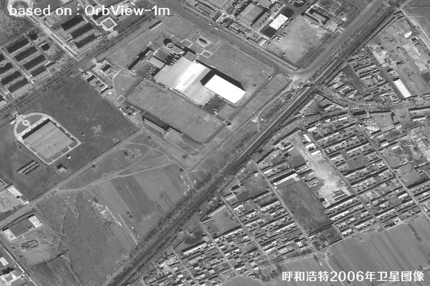 呼和浩特市2006年OrbView卫星历史影像图