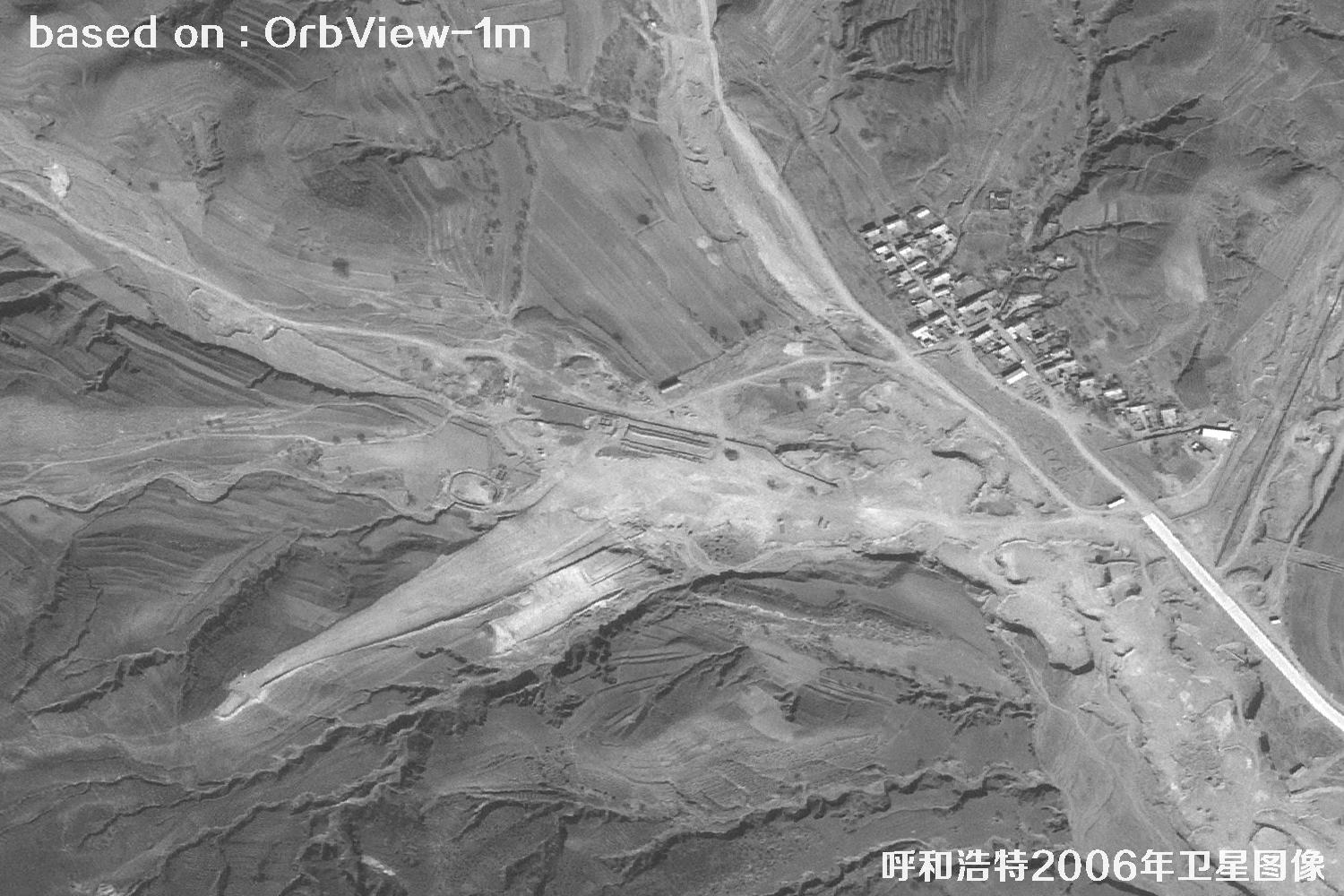 呼和浩特市2006年OrbView卫星历史影像图