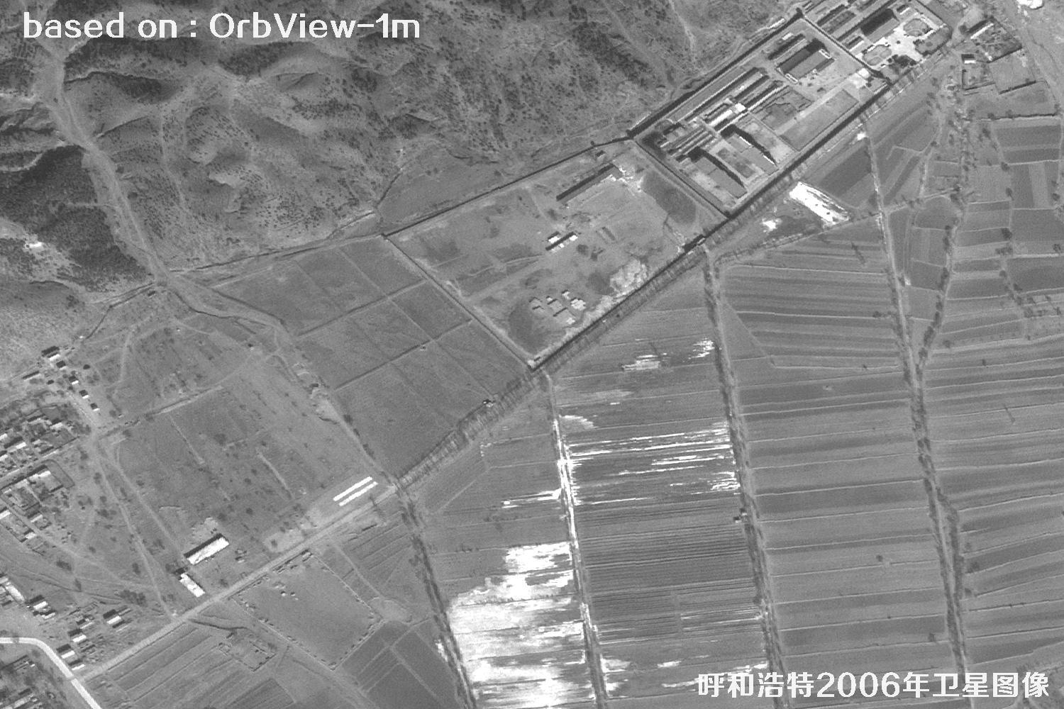 呼和浩特市2006年OrbView卫星历史影像图