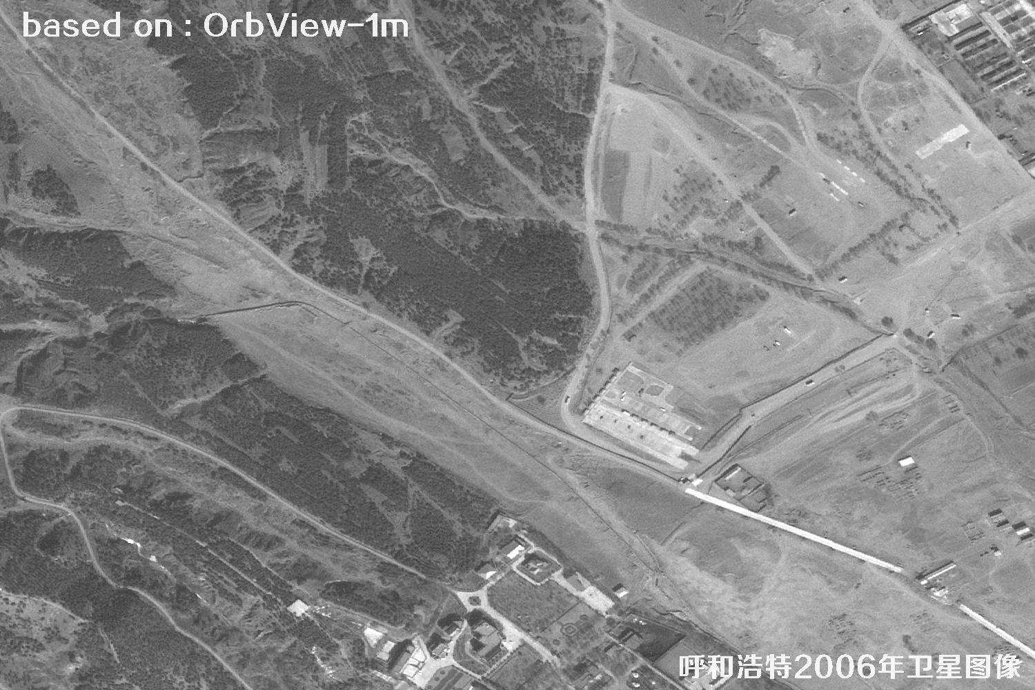 呼和浩特市2006年OrbView卫星历史影像图