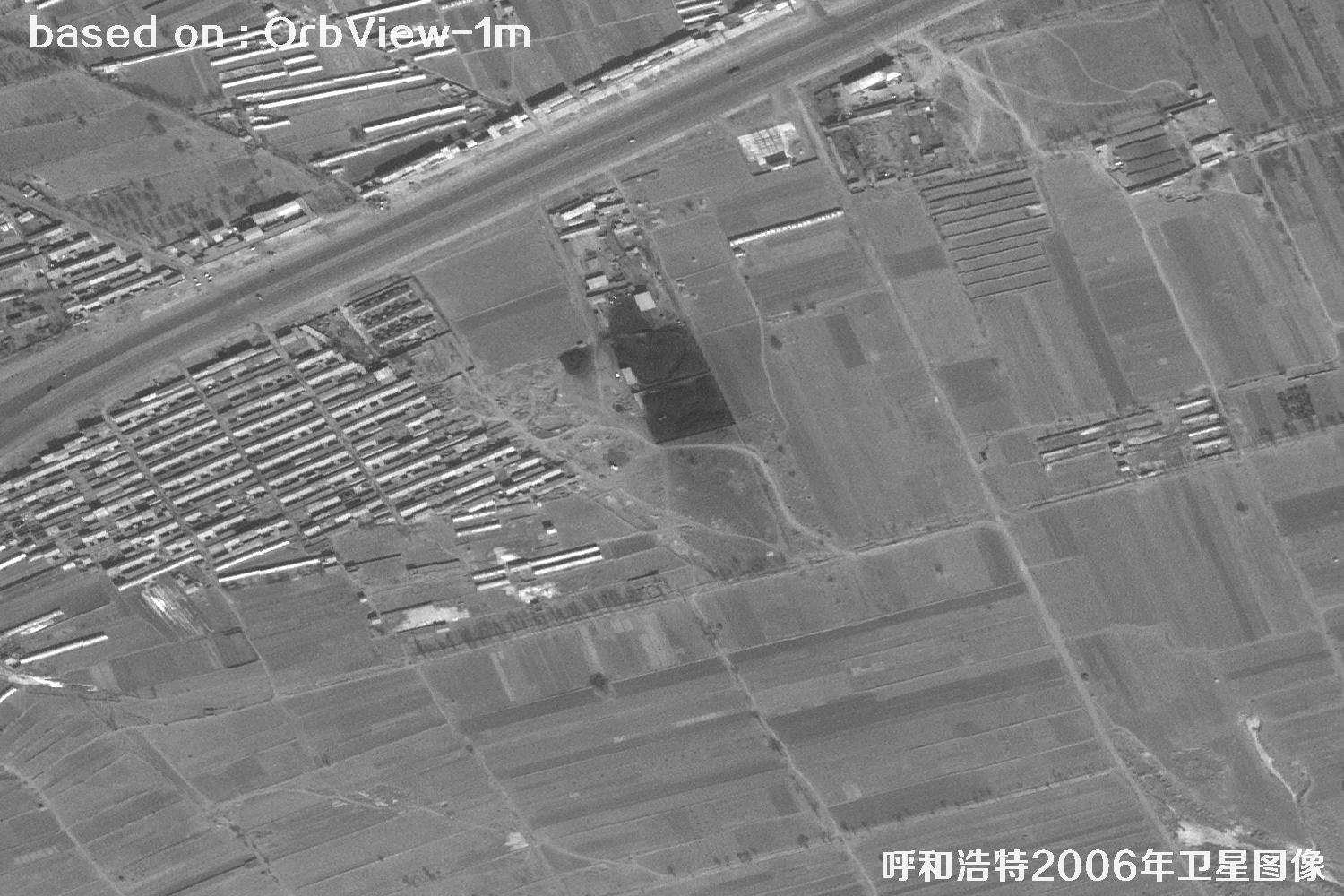 呼和浩特市2006年OrbView卫星历史影像图