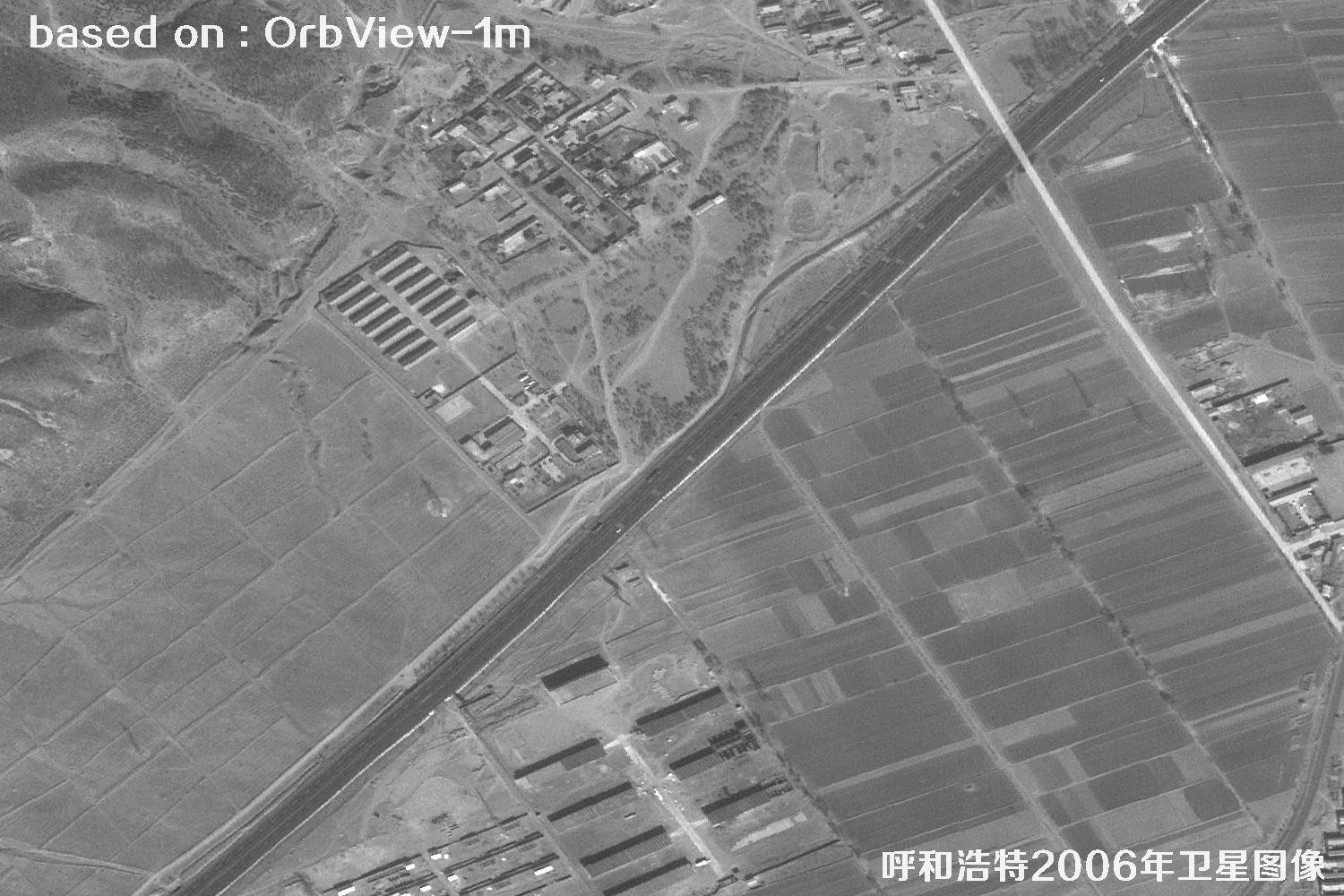 呼和浩特市2006年OrbView卫星历史影像图