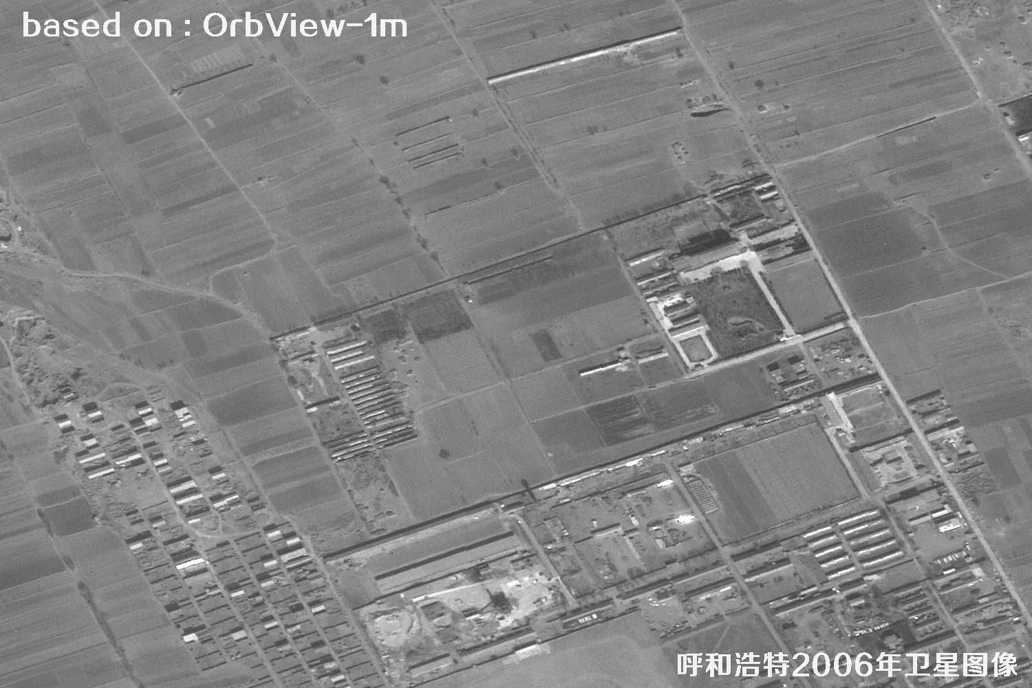 呼和浩特市2006年OrbView卫星历史影像图