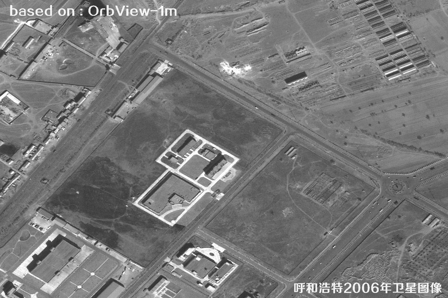 呼和浩特市2006年OrbView卫星历史影像图