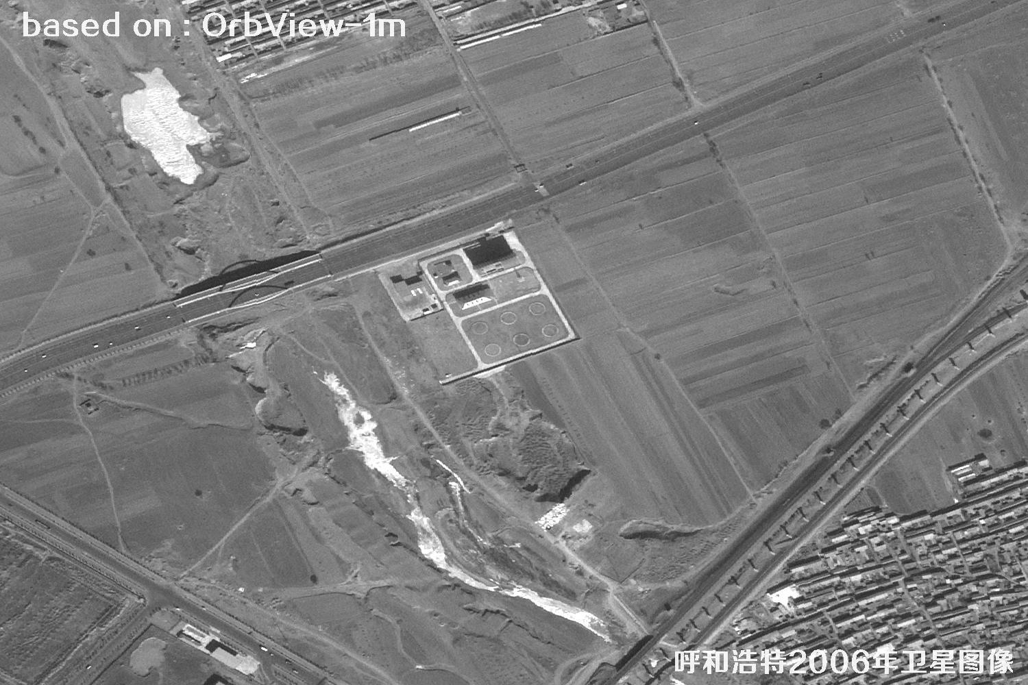 呼和浩特市2006年OrbView卫星历史影像图