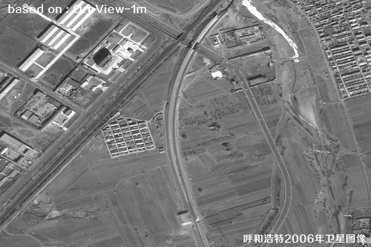 呼和浩特市2006年OrbView卫星历史影像图