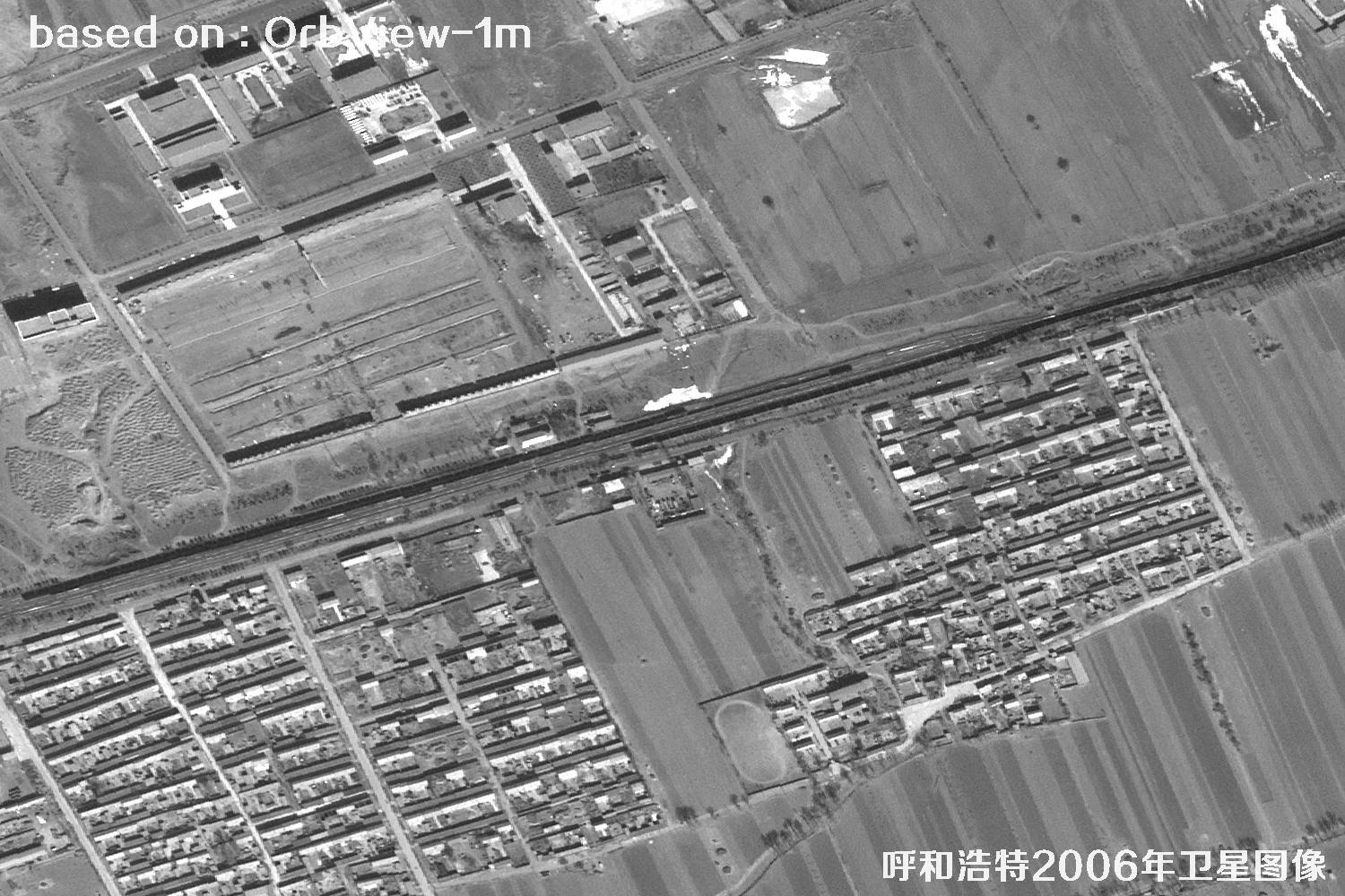 呼和浩特市2006年OrbView卫星历史影像图