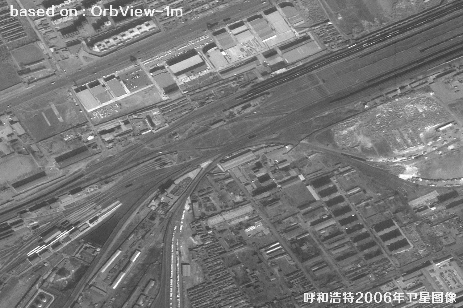 呼和浩特市2006年OrbView卫星历史影像图