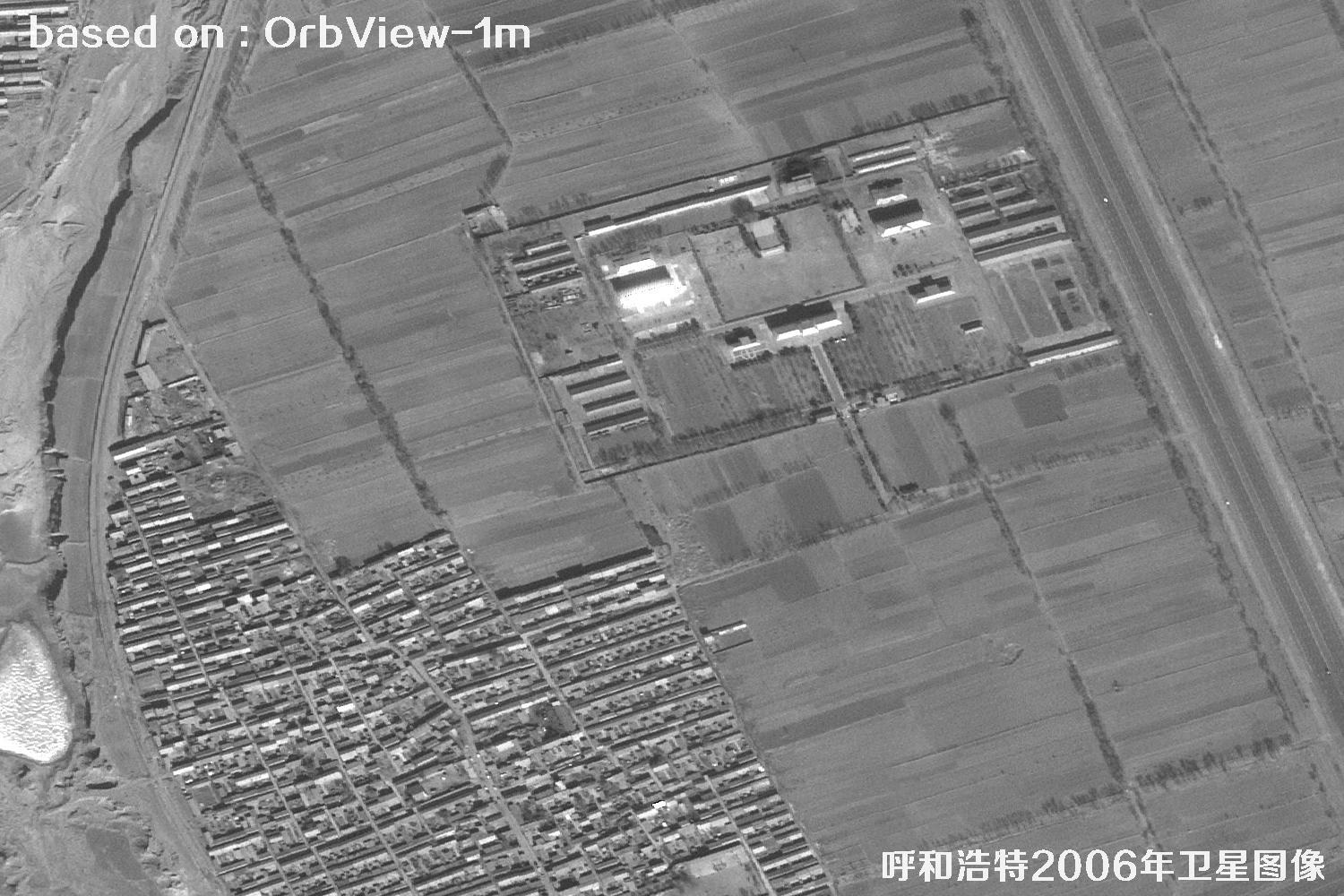 呼和浩特市2006年OrbView卫星历史影像图
