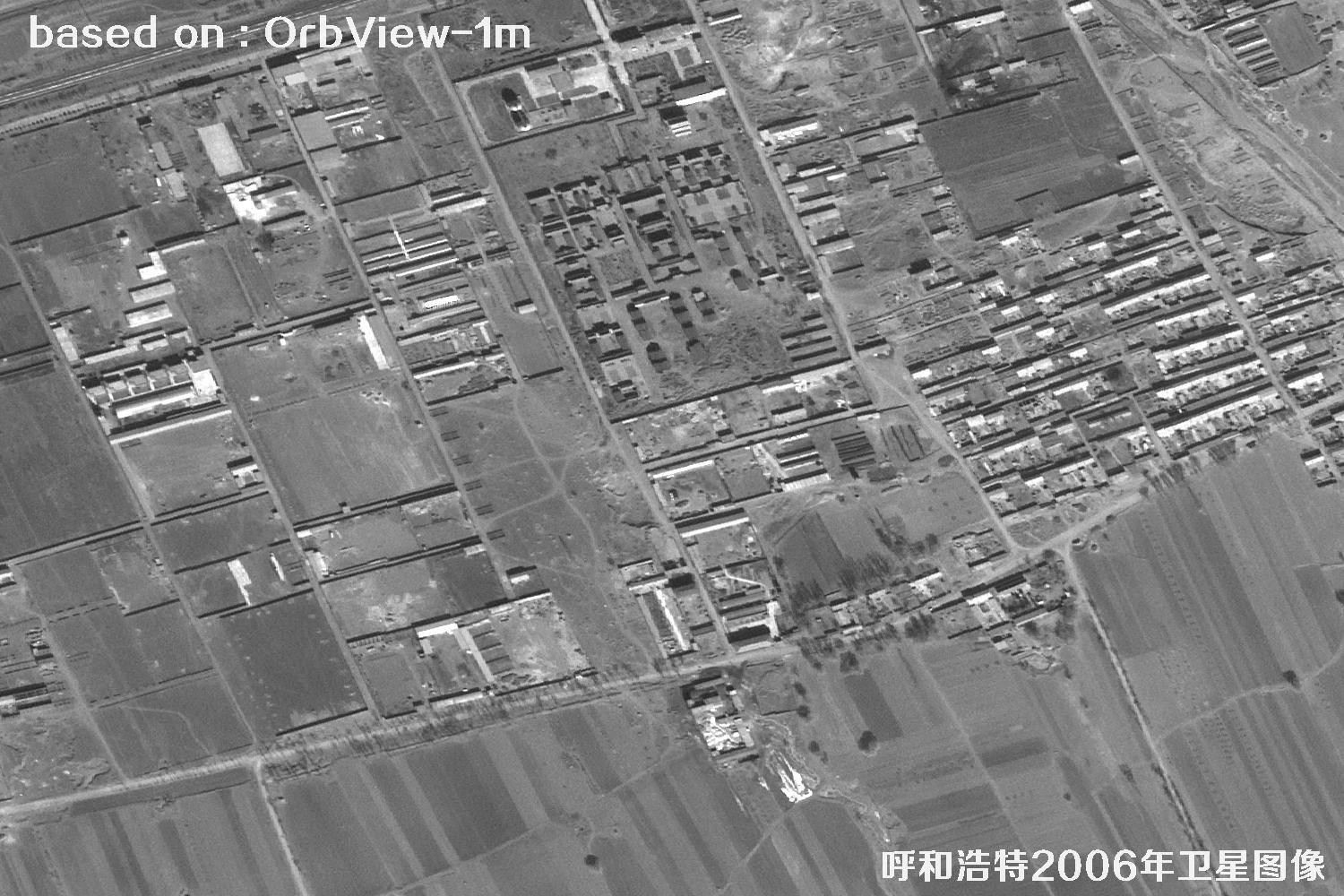 呼和浩特市2006年OrbView卫星历史影像图