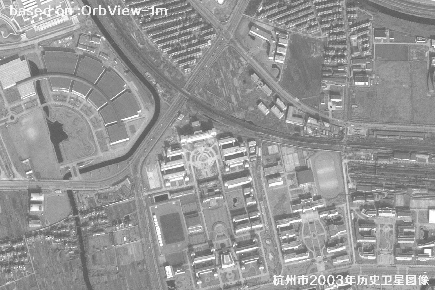 杭州市2003年OrbView卫星历史影像图1