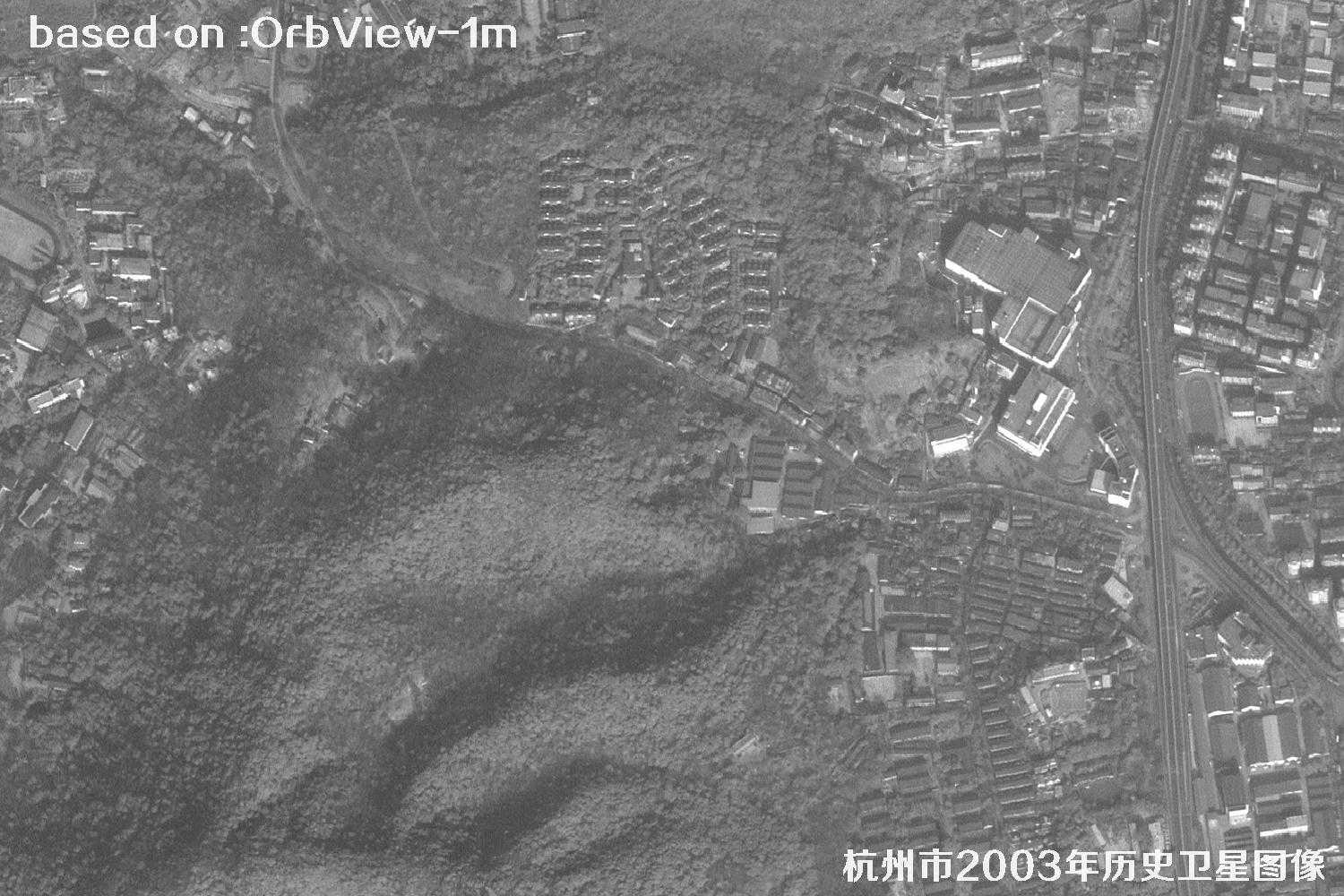 Hangzhou 2003 OrbView Satellite Historical Imagery Map