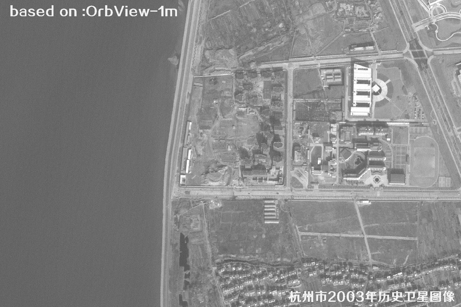 Hangzhou 2003 OrbView Satellite Historical Imagery Map