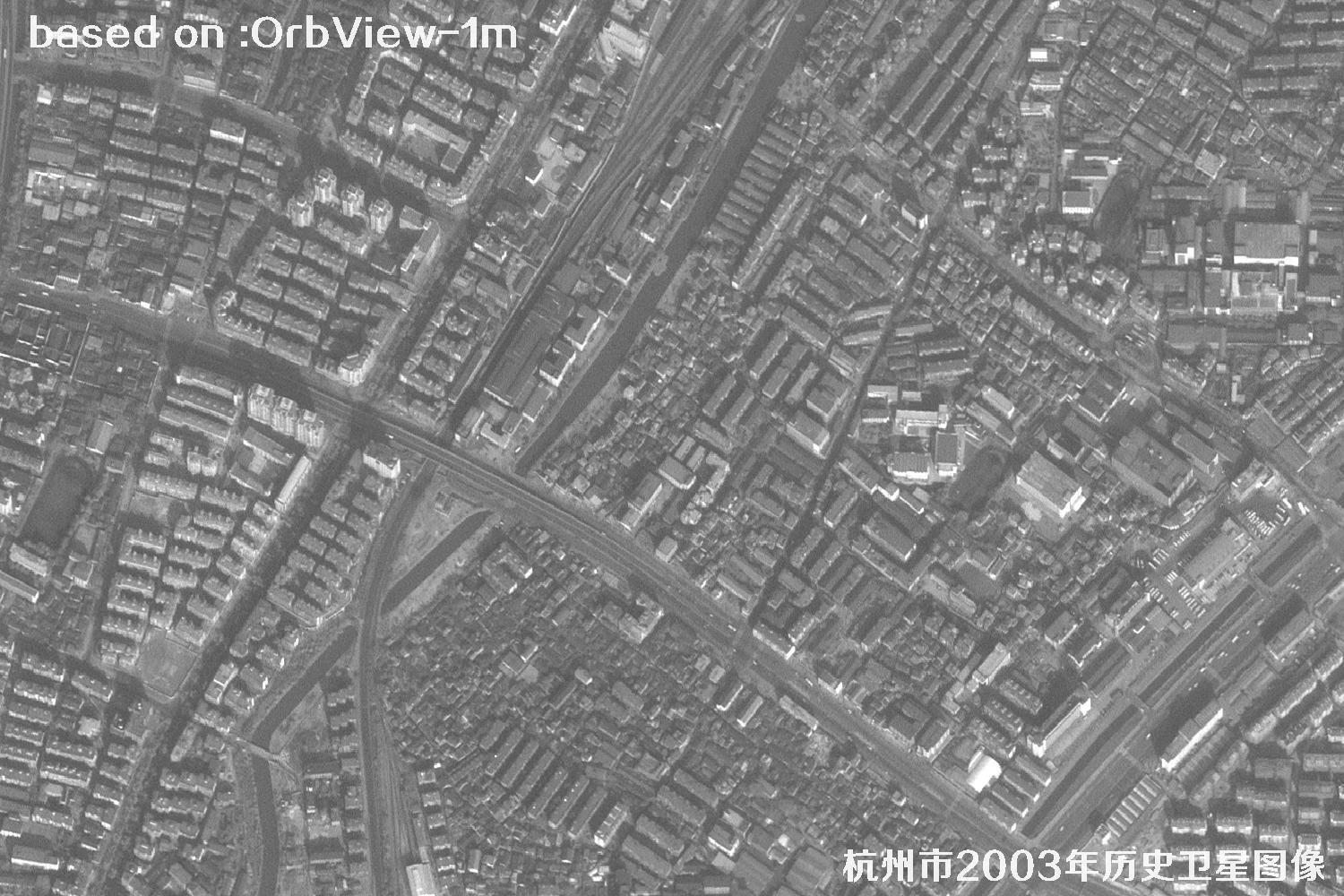 杭州市2003年OrbView卫星历史影像图4