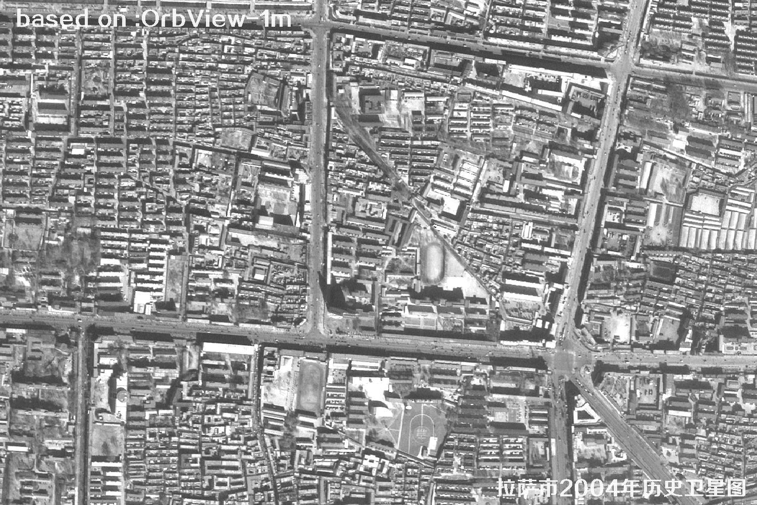 Lhasa 2004: 1 m Resolution OrbView Historical Satellite Imagery 1
