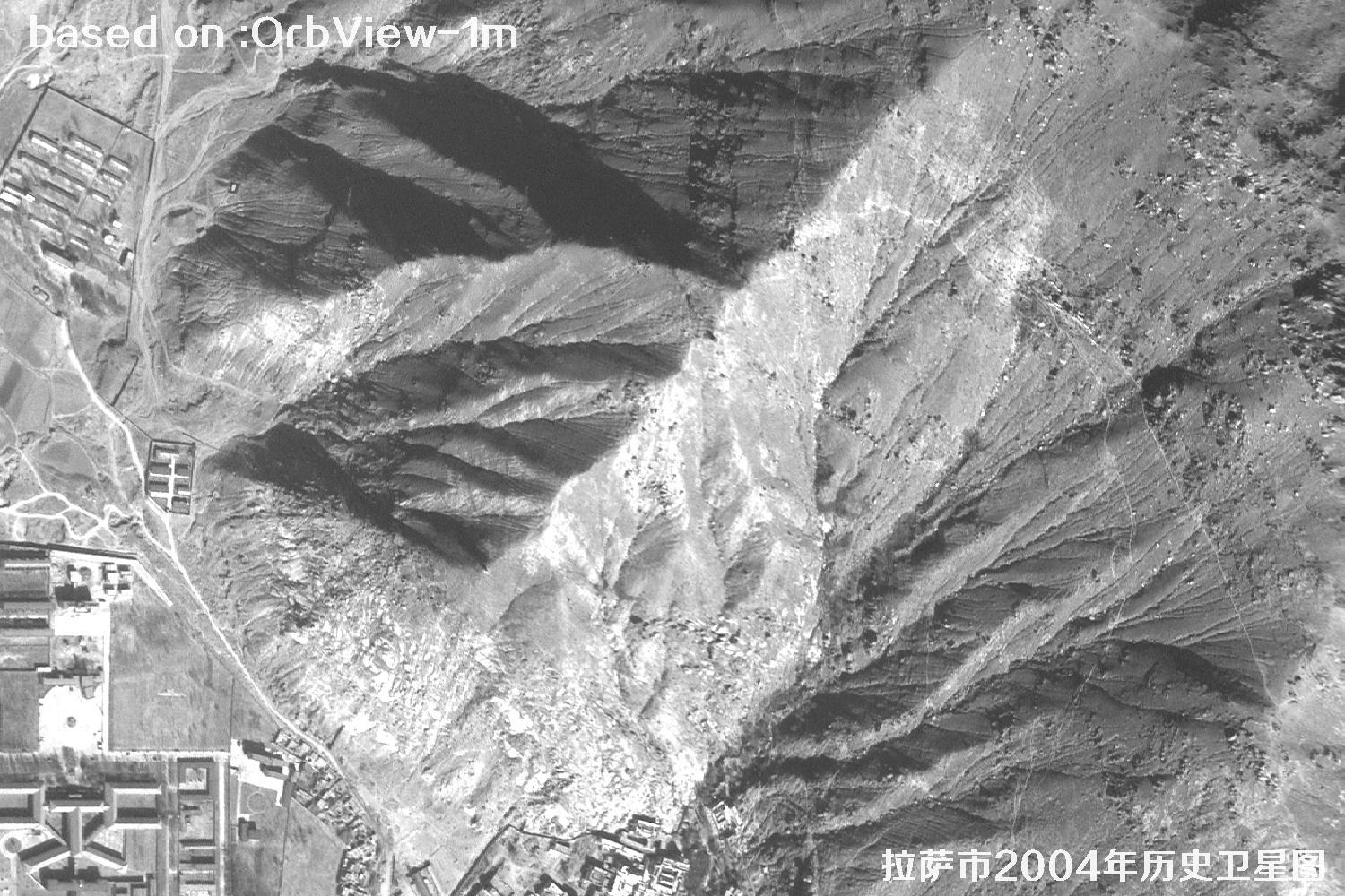 拉萨市2004年1米分辨率OrbView卫星历史影像图16