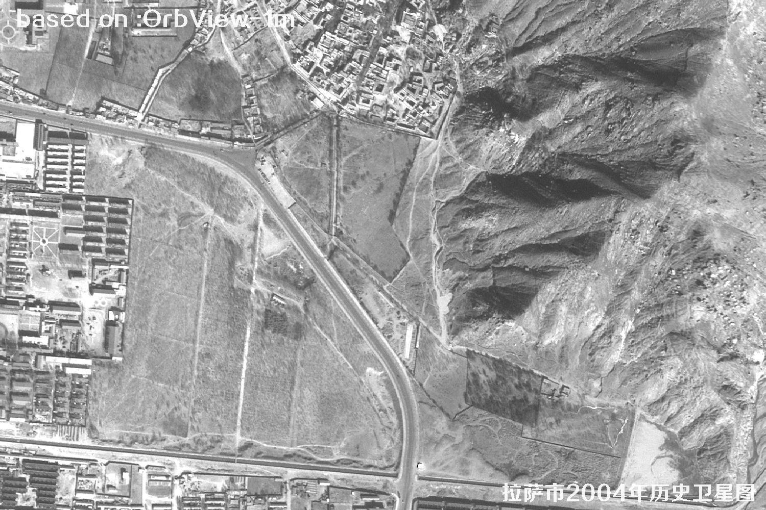 拉萨市2004年1米分辨率OrbView卫星历史影像图17