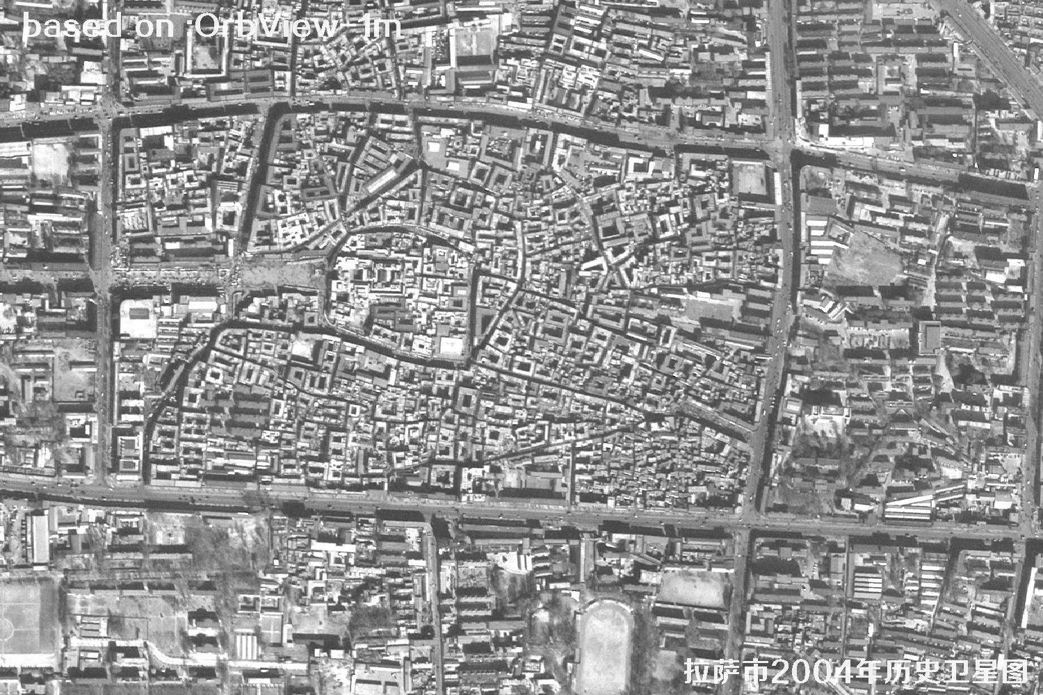 Lhasa 2004: 1 m Resolution OrbView Historical Satellite Imagery 2