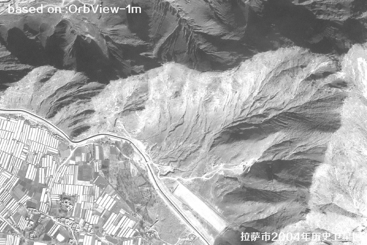 Lhasa 2004: 1 m Resolution OrbView Historical Satellite Imagery