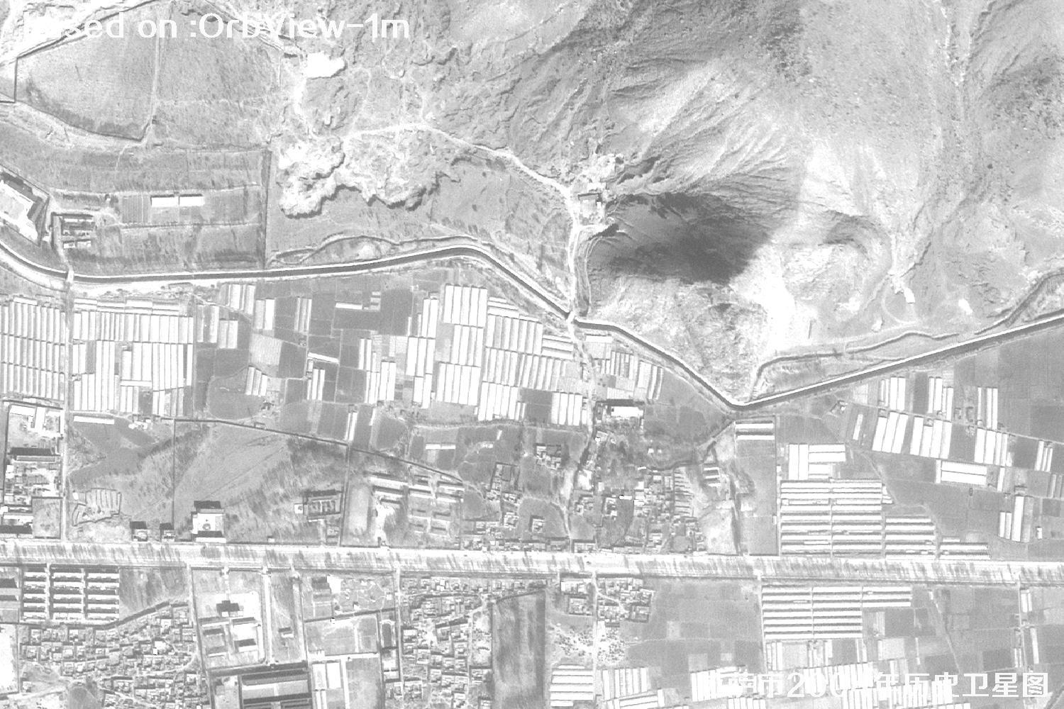 Lhasa 2004: 1 m Resolution OrbView Historical Satellite Imagery