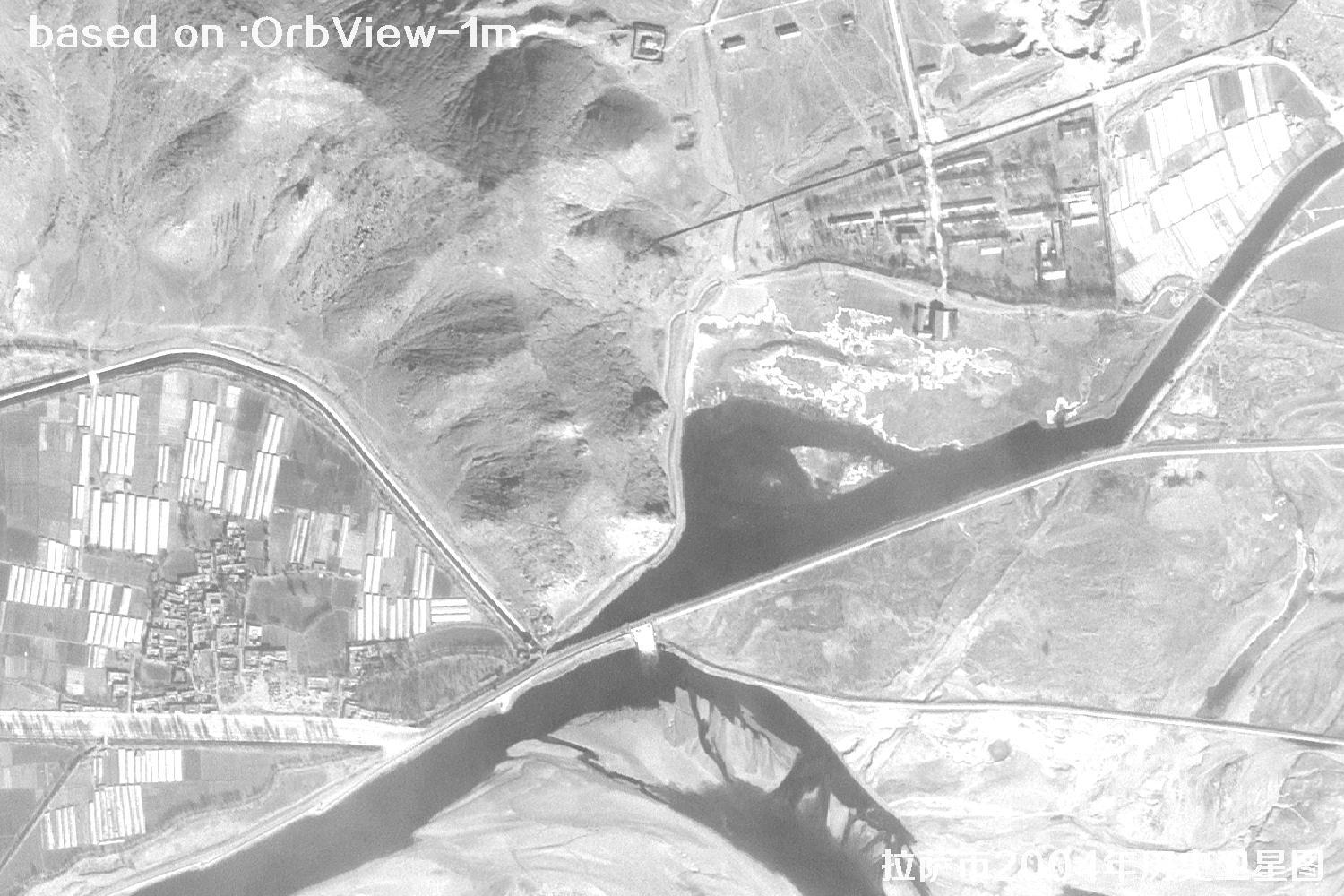 Lhasa 2004: 1 m Resolution OrbView Historical Satellite Imagery
