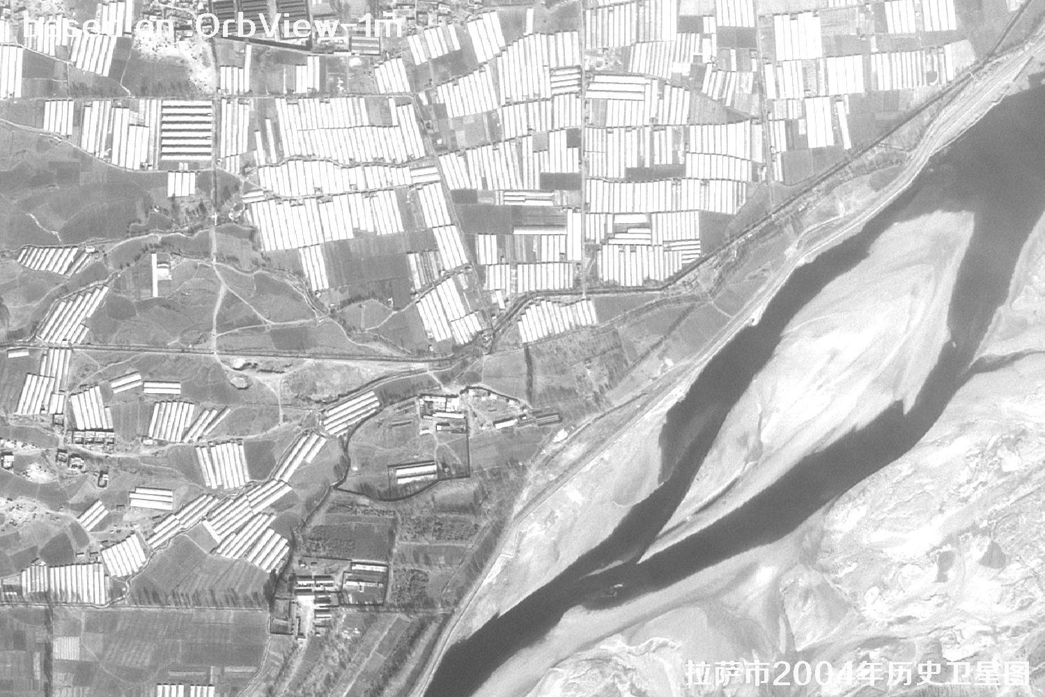 Lhasa 2004: 1 m Resolution OrbView Historical Satellite Imagery
