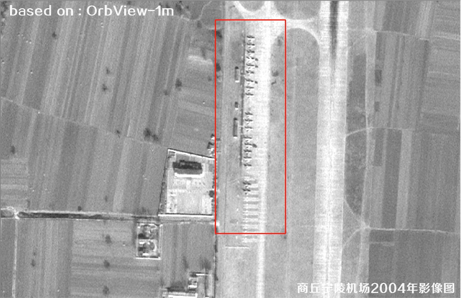 商丘宁陵机场2004年OrbView卫星影像图