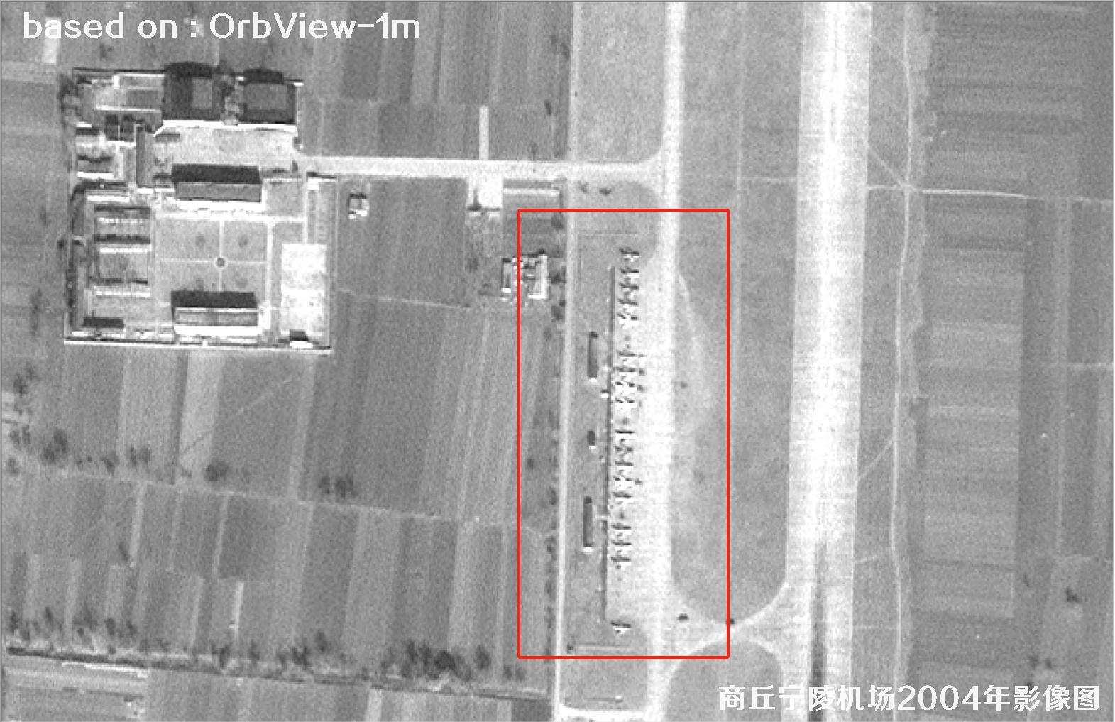 商丘宁陵机场2004年OrbView卫星影像图