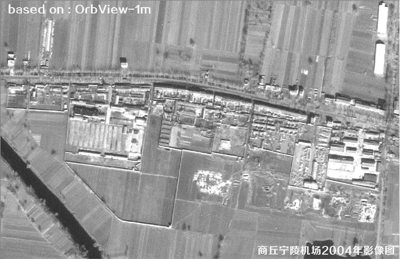 商丘宁陵机场2004年OrbView卫星影像图