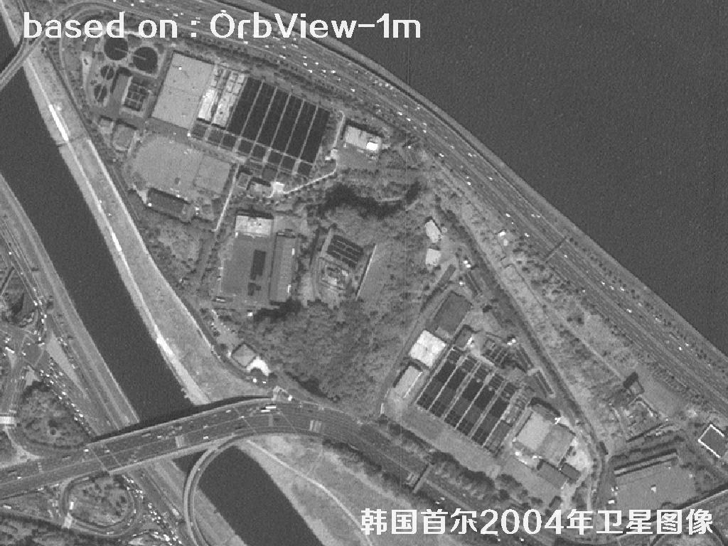 韩国首尔2004年OrbView卫星图像
