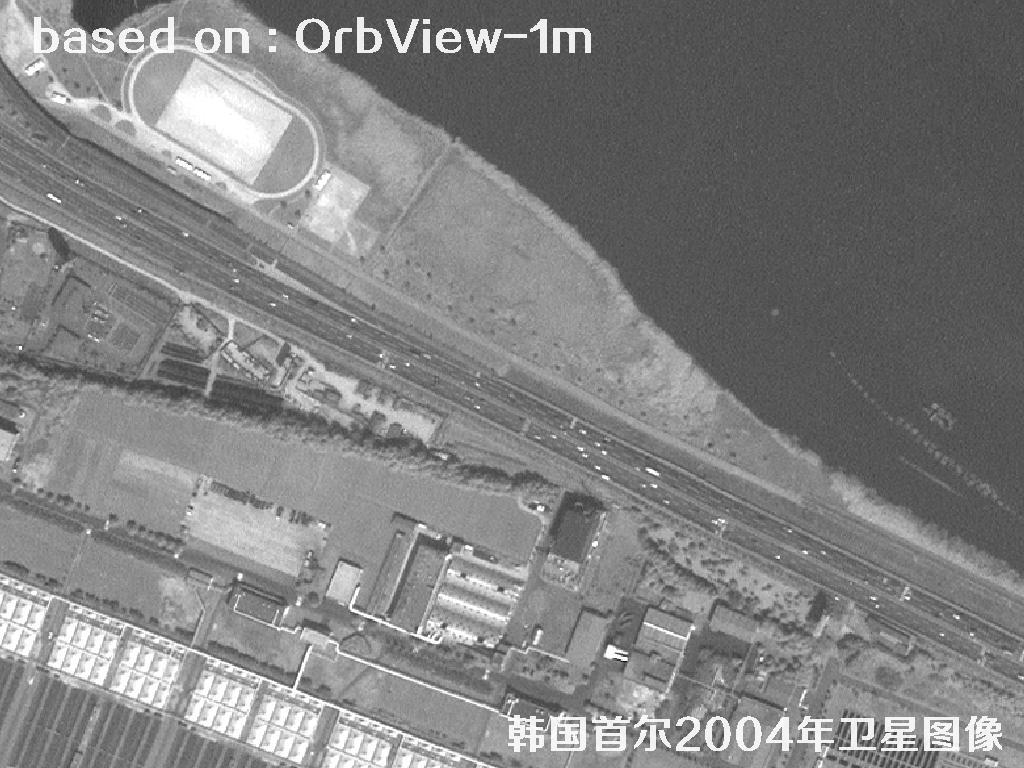 韩国首尔2004年OrbView卫星图像