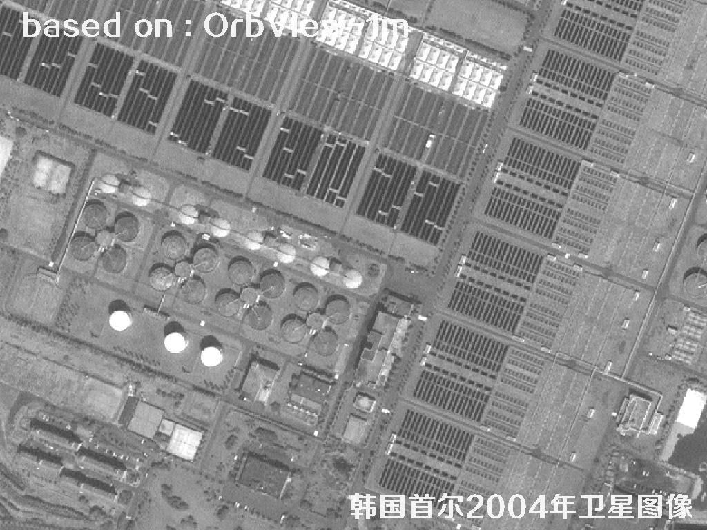 韩国首尔2004年OrbView卫星图像