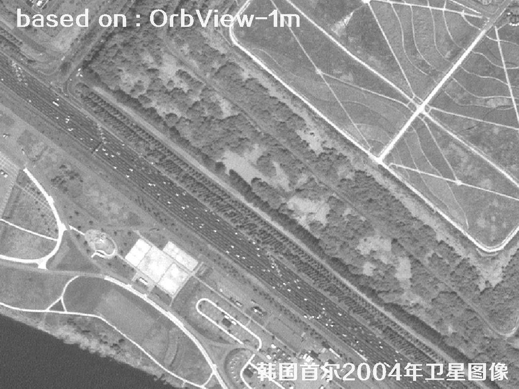 韩国首尔2004年OrbView卫星图像