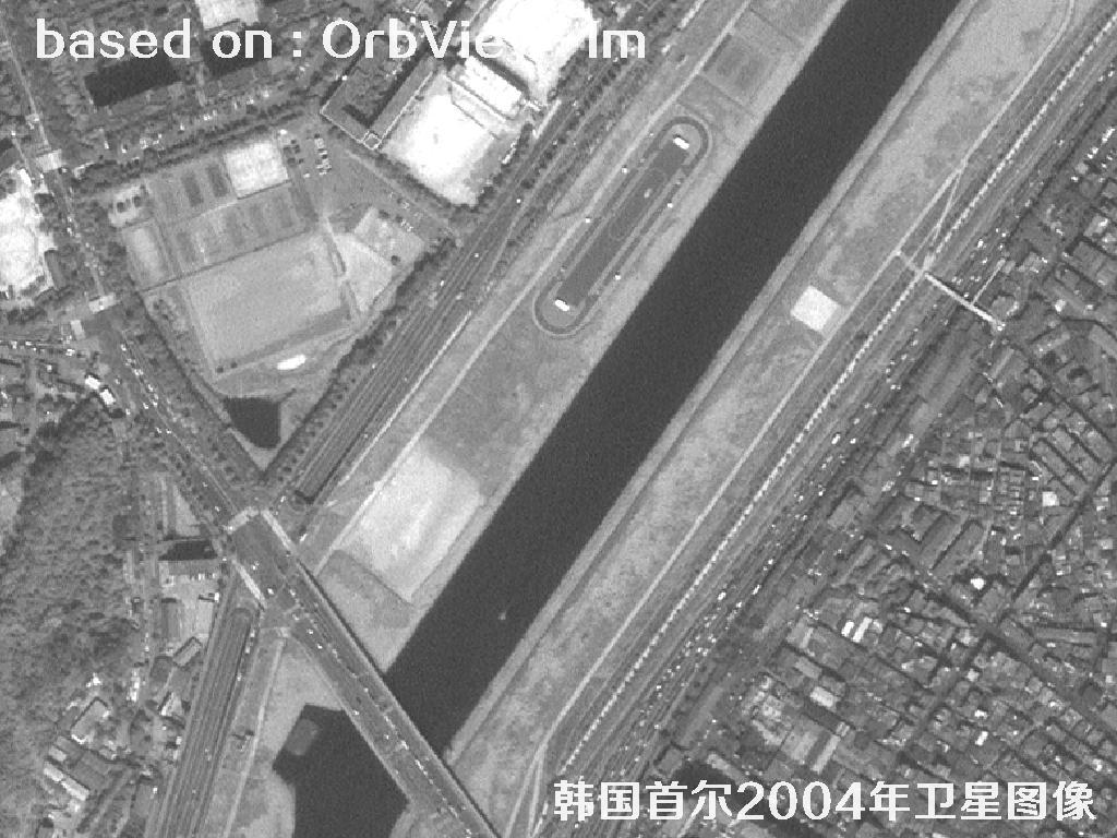 韩国首尔2004年OrbView卫星图像