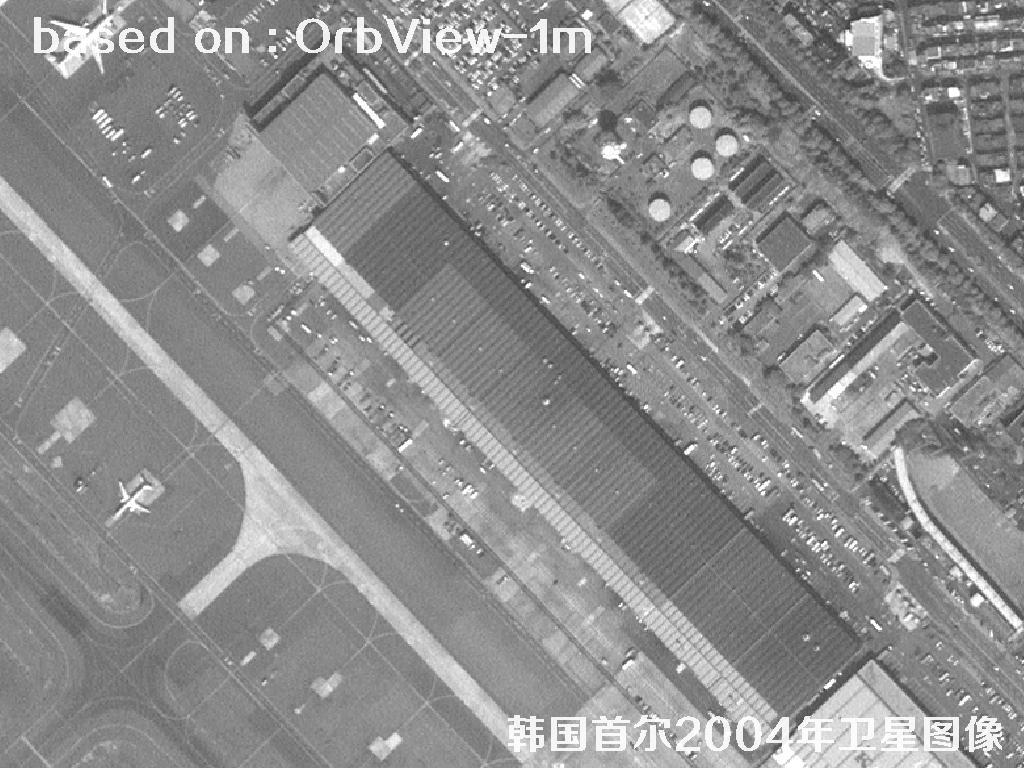 韩国首尔2004年OrbView卫星图像