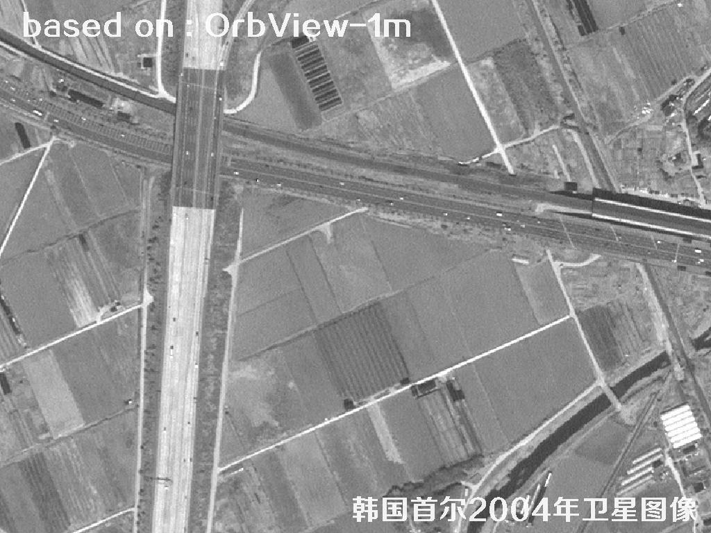 韩国首尔2004年OrbView卫星图像