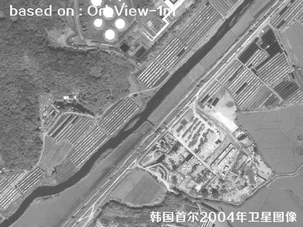 韩国首尔2004年OrbView卫星图像