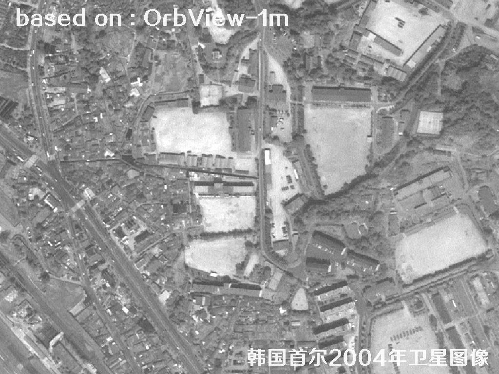 韩国首尔2004年OrbView卫星图像