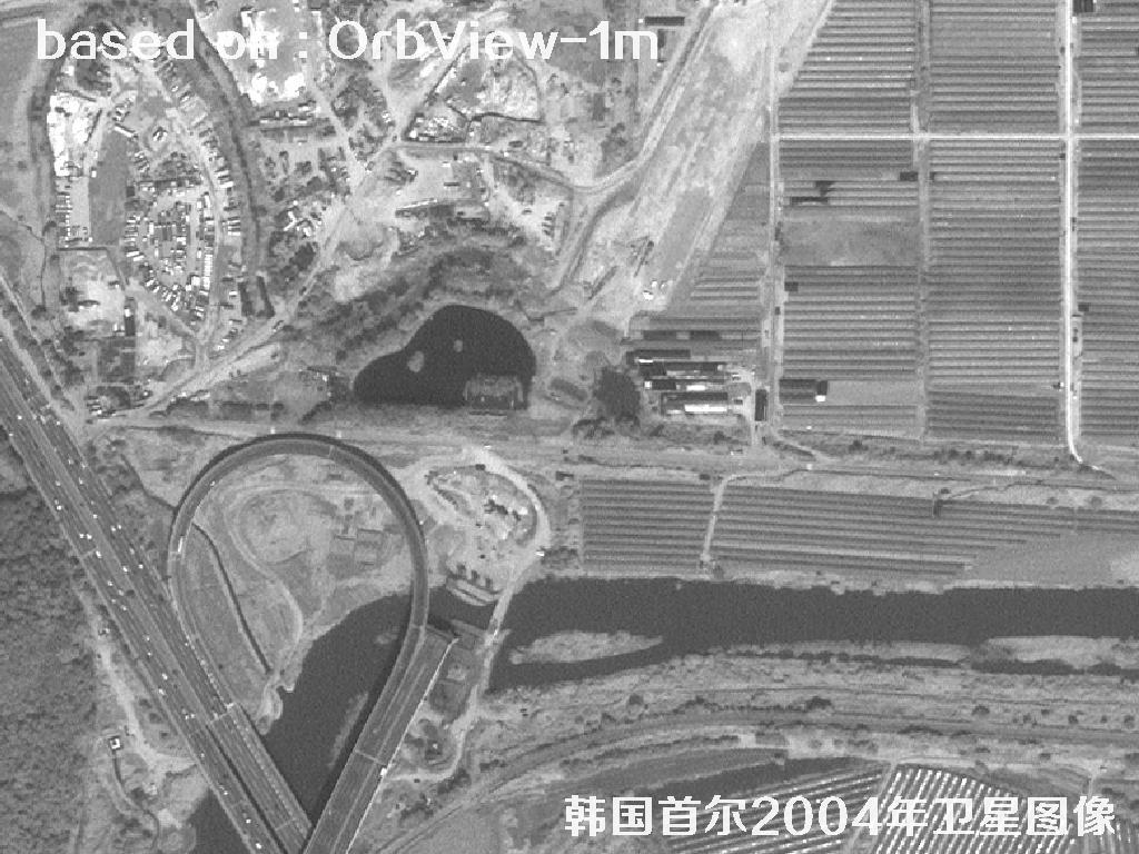 韩国首尔2004年OrbView卫星图像