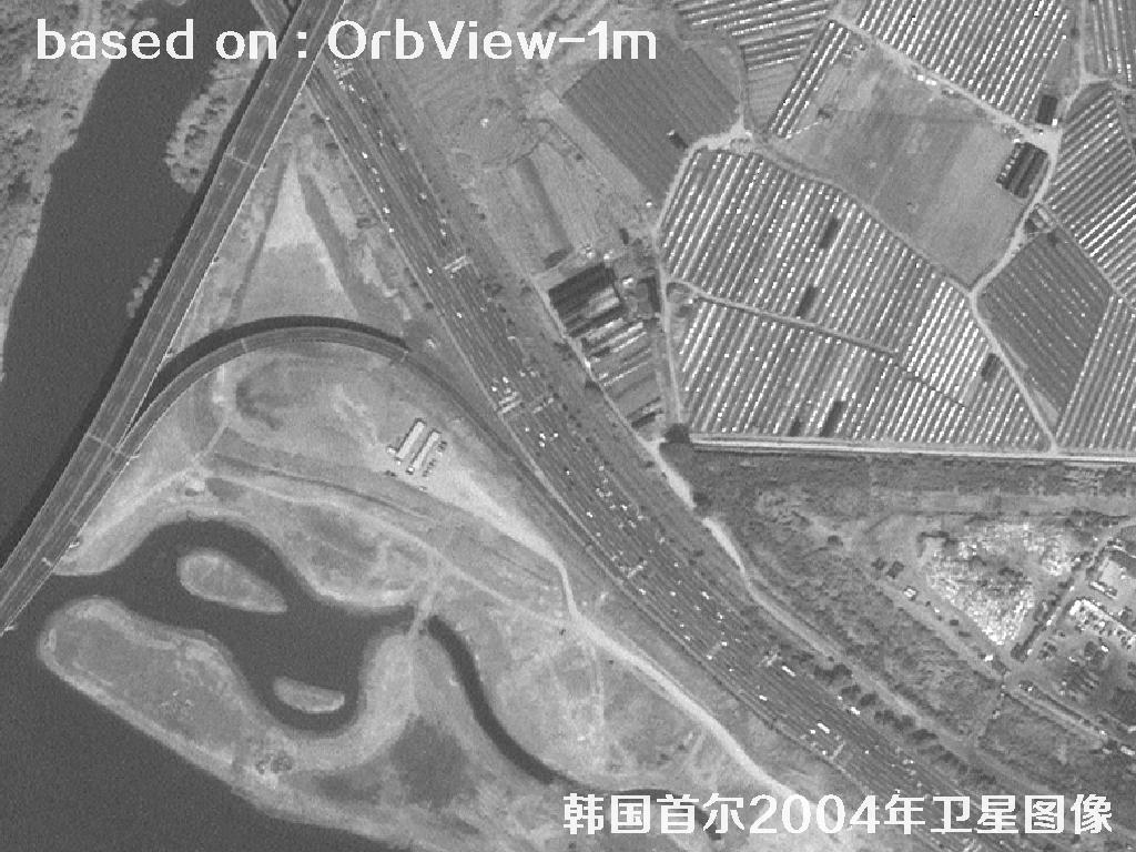 韩国首尔2004年OrbView卫星图像