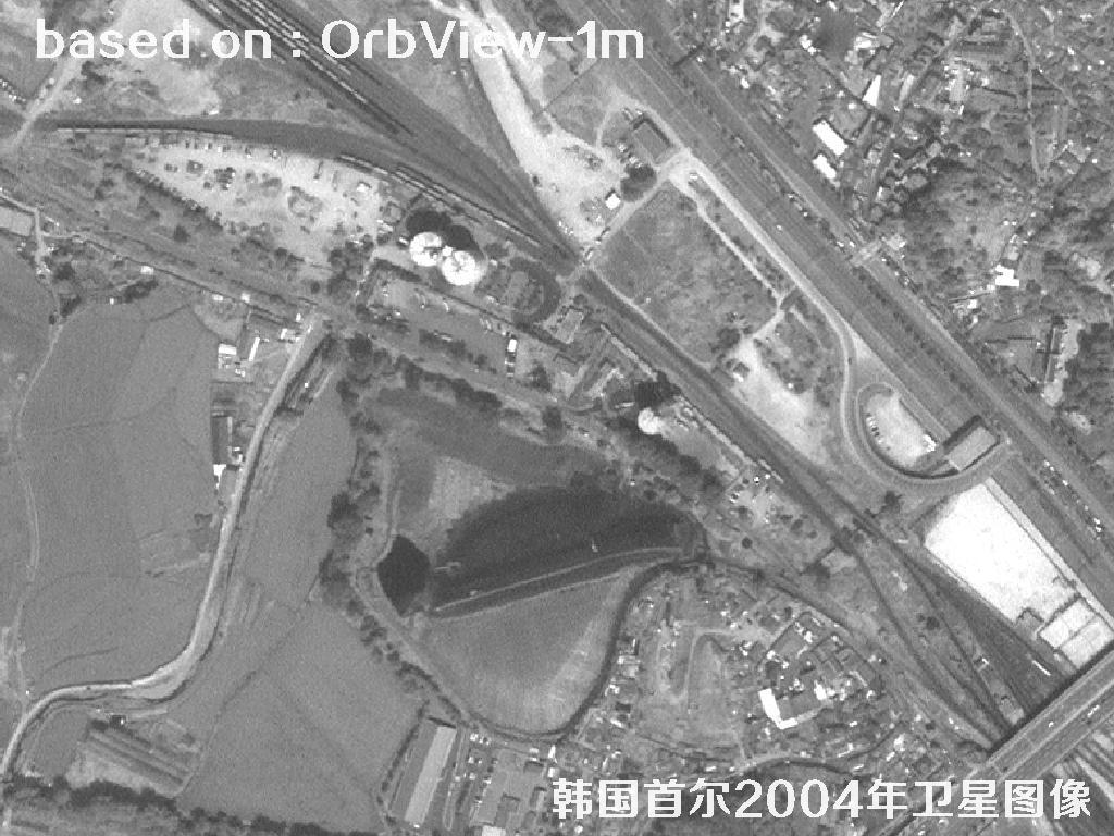 韩国首尔2004年OrbView卫星图像