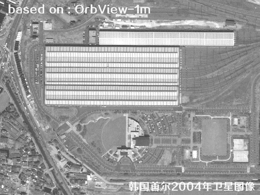 韩国首尔2004年OrbView卫星图像