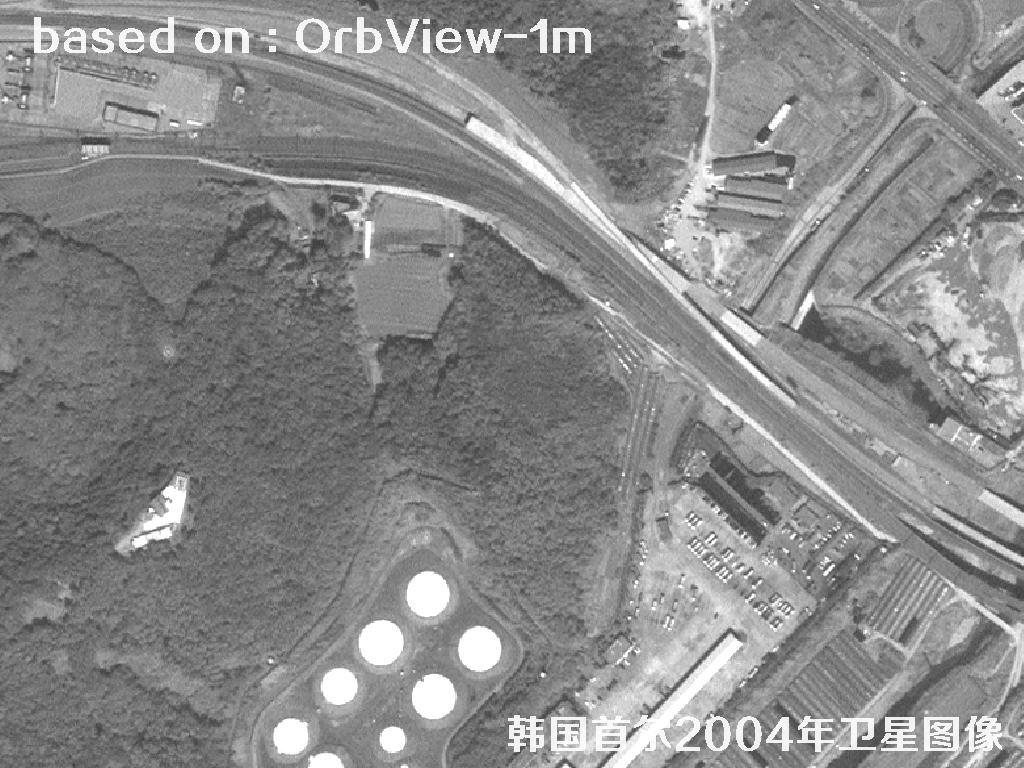 韩国首尔2004年OrbView卫星图像