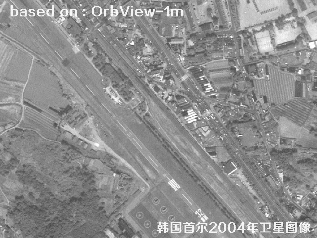 韩国首尔2004年OrbView卫星图像