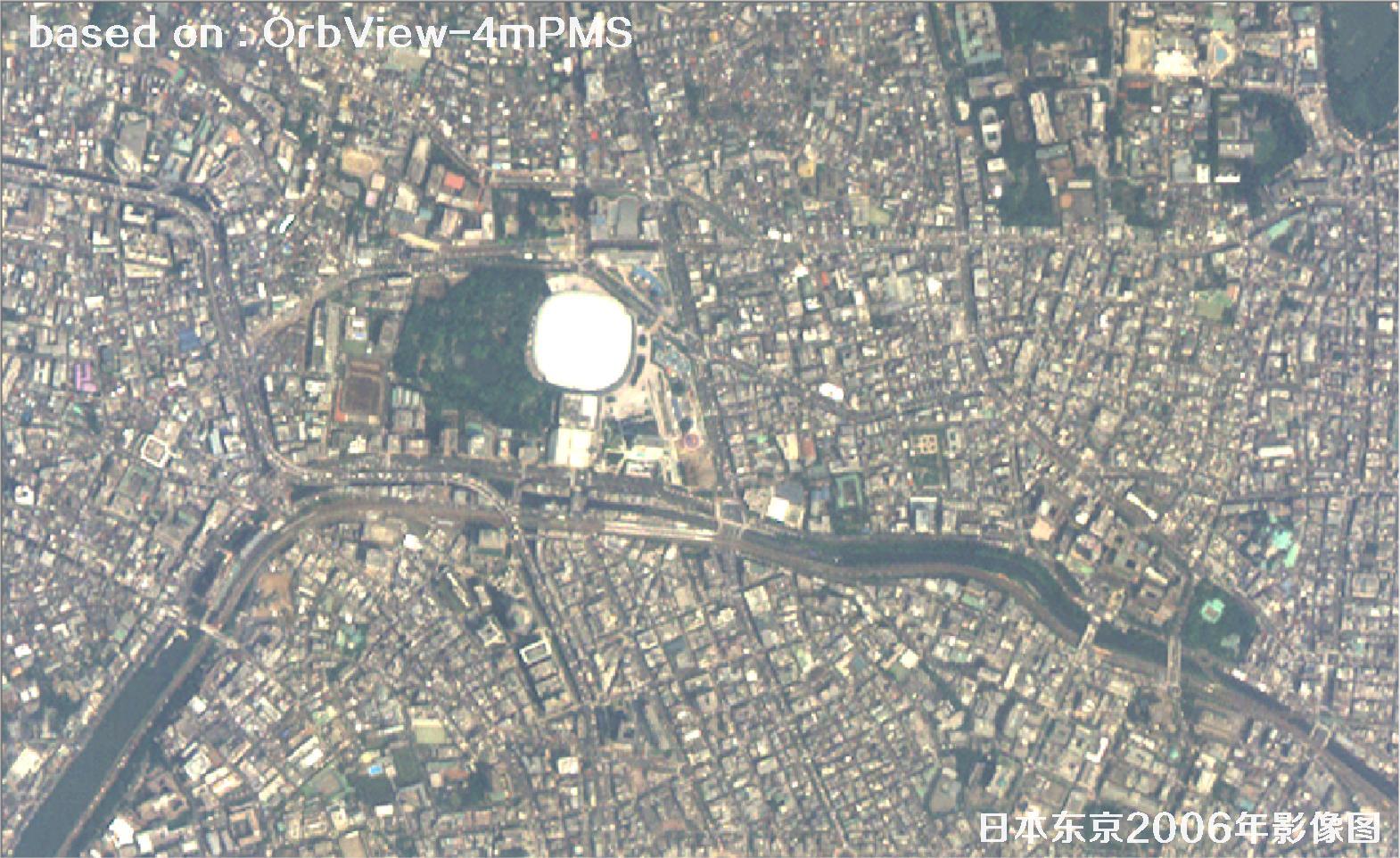 日本东京2006年OrbView卫星4米多光谱影像