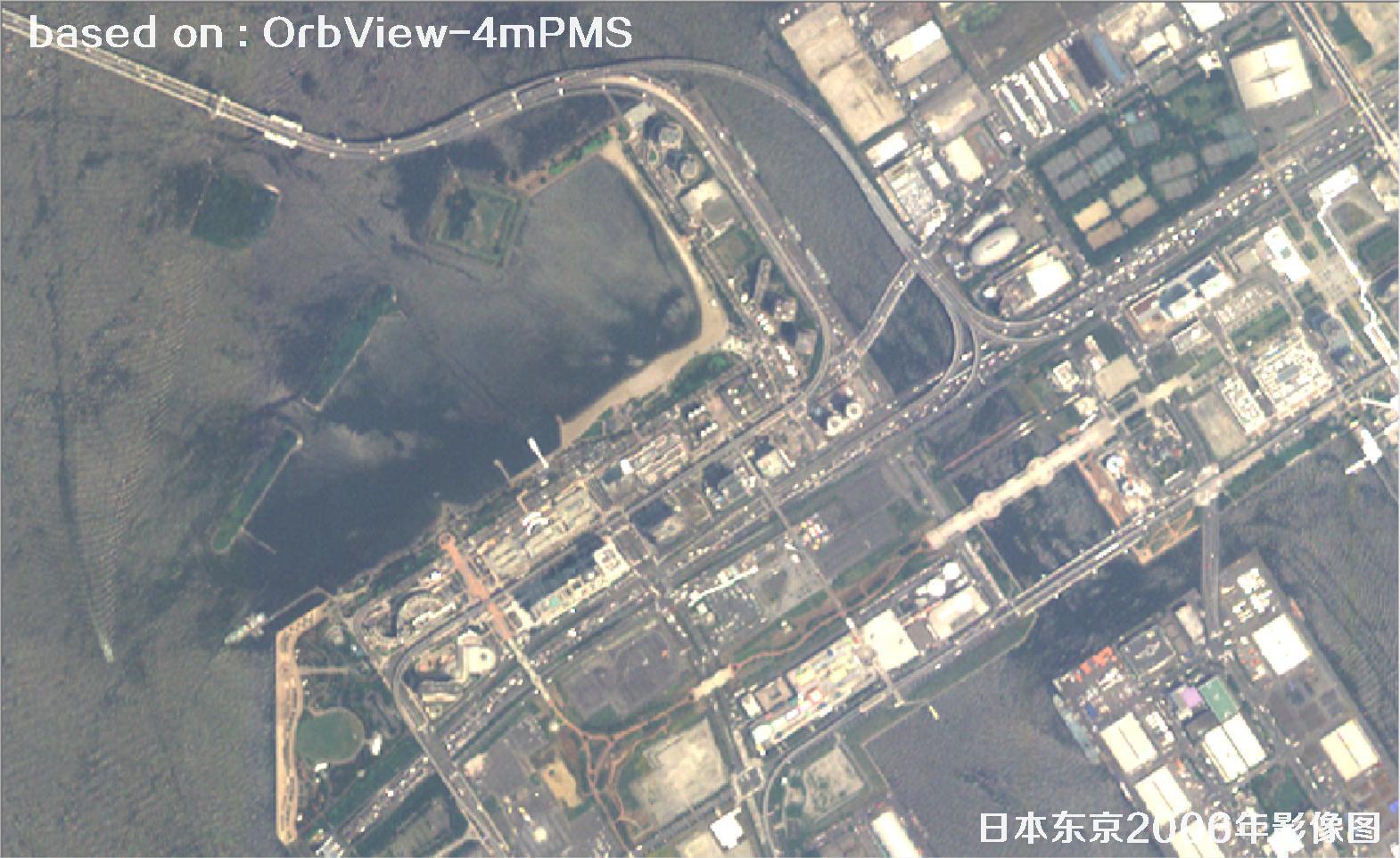 日本东京2006年OrbView卫星4米多光谱影像