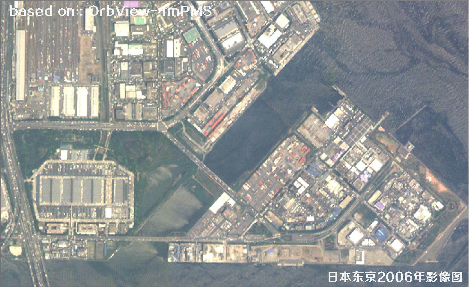 日本东京2006年OrbView卫星4米多光谱影像