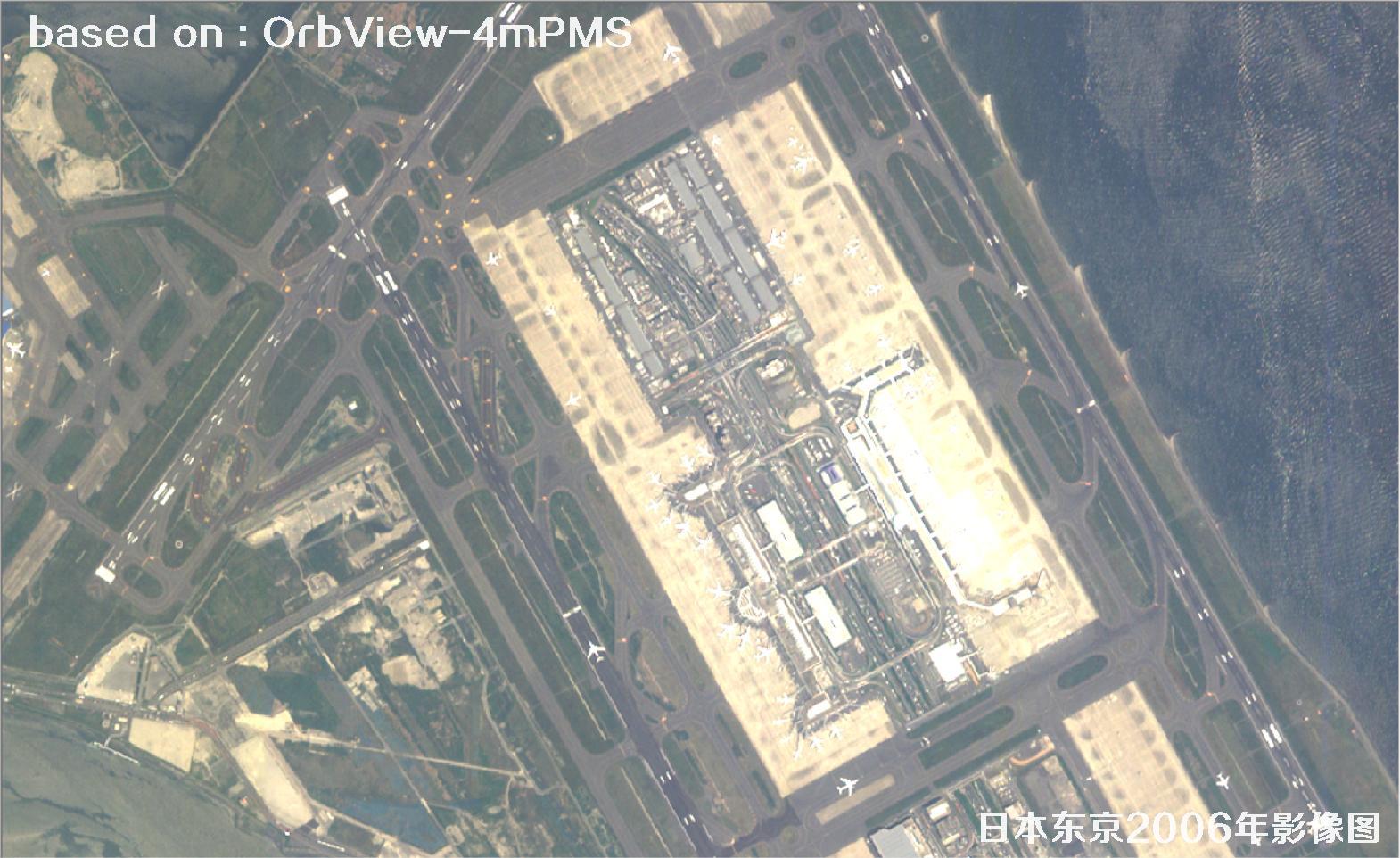 日本东京2006年OrbView卫星4米多光谱影像